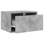 vidaXL Mesitas de noche de pared con luces LED 2 uds gris hormigón vidaXL Mesitas de noche de pared con luces LED 2 uds gris hormigón