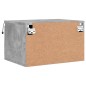vidaXL Mesitas de noche de pared con luces LED 2 uds gris hormigón vidaXL Mesitas de noche de pared con luces LED 2 uds gris hormigón