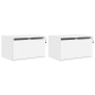 vidaXL Mesitas de noche de pared con luces LED 2 unidades blanco vidaXL Mesitas de noche de pared con luces LED 2 unidades blanco