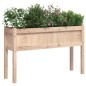 vidaXL Jardinera con patas madera maciza de pino 110x31x70 cm