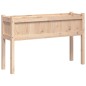 vidaXL Jardinera con patas madera maciza de pino 110x31x70 cm