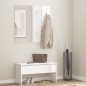 vidaXL Set de muebles de recibidor madera contrachapada blanco brillo vidaXL Set de muebles de recibidor madera contrachapada blanco brillo