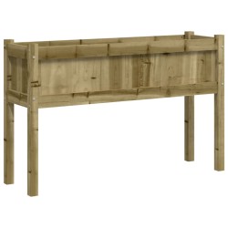 vidaXL Jardinera con patas madera de pino impregnada 110x31x70 cm