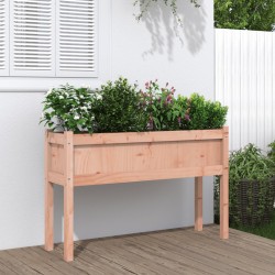 vidaXL Jardinera con patas madera maciza de abeto Douglas 110x31x70 cm