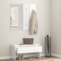 vidaXL Set de muebles de recibidor madera contrachapada blanco brillo vidaXL Set de muebles de recibidor madera contrachapada blanco brillo