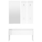 vidaXL Set de muebles de recibidor madera contrachapada blanco brillo vidaXL Set de muebles de recibidor madera contrachapada blanco brillo