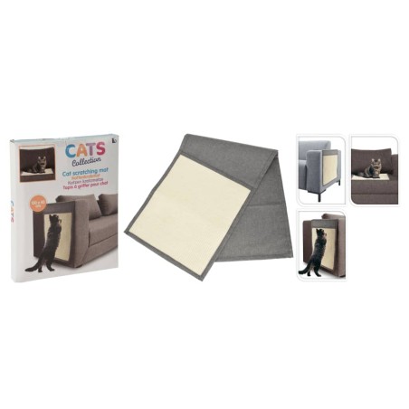 Pets Collection Alfombrilla rascador para gatos gris 130x45 cm
