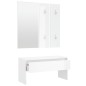 vidaXL Set de muebles de recibidor madera contrachapada blanco brillo vidaXL Set de muebles de recibidor madera contrachapada blanco brillo