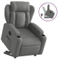 vidaXL Sillón reclinable elevable de tela gris oscuro vidaXL Sillón reclinable elevable de tela gris oscuro