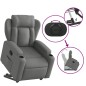 vidaXL Sillón reclinable elevable de tela gris oscuro vidaXL Sillón reclinable elevable de tela gris oscuro