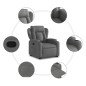 vidaXL Sillón reclinable elevable de tela gris oscuro vidaXL Sillón reclinable elevable de tela gris oscuro