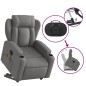 vidaXL Silla de masaje reclinable de pie de tela gris oscuro vidaXL Silla de masaje reclinable de pie de tela gris oscuro