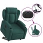 vidaXL Sillón reclinable elevable tela verde oscuro vidaXL Sillón reclinable elevable tela verde oscuro