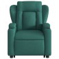 vidaXL Sillón reclinable elevable tela verde oscuro vidaXL Sillón reclinable elevable tela verde oscuro