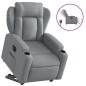 vidaXL Sillón eléctrico reclinable elevable de tela gris claro vidaXL Sillón eléctrico reclinable elevable de tela gris claro