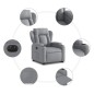 vidaXL Sillón eléctrico reclinable elevable de tela gris claro vidaXL Sillón eléctrico reclinable elevable de tela gris claro