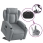 vidaXL Sillón eléctrico reclinable elevable de tela gris claro vidaXL Sillón eléctrico reclinable elevable de tela gris claro