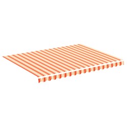 vidaXL Tela de repuesto para toldo amarillo y naranja 4x3 m