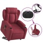 vidaXL Sillón reclinable de masaje elevable tela rojo tinto vidaXL Sillón reclinable de masaje elevable tela rojo tinto
