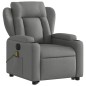 vidaXL Sillón de masaje eléctrico reclinable elevable tela gris oscuro vidaXL Sillón de masaje eléctrico reclinable elevable tela gris oscuro