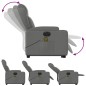 vidaXL Sillón de masaje eléctrico reclinable elevable tela gris oscuro vidaXL Sillón de masaje eléctrico reclinable elevable tela gris oscuro
