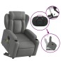 vidaXL Sillón de masaje eléctrico reclinable elevable tela gris oscuro vidaXL Sillón de masaje eléctrico reclinable elevable tela gris oscuro