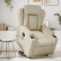 vidaXL Sillón reclinable de masaje de pie cuero artificial color crema vidaXL Sillón reclinable de masaje de pie cuero artificial color crema