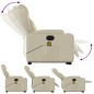 vidaXL Sillón reclinable de masaje de pie cuero artificial color crema vidaXL Sillón reclinable de masaje de pie cuero artificial color crema