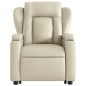 vidaXL Sillón reclinable de masaje de pie cuero artificial color crema vidaXL Sillón reclinable de masaje de pie cuero artificial color crema