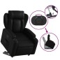 vidaXL Sillón reclinable elevable cuero artificial negro vidaXL Sillón reclinable elevable cuero artificial negro