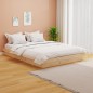 vidaXL Estructura de cama de matrimonio madera maciza 135x190 cm vidaXL Estructura de cama de matrimonio madera maciza 135x190 cm