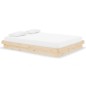 vidaXL Estructura de cama de matrimonio madera maciza 135x190 cm vidaXL Estructura de cama de matrimonio madera maciza 135x190 cm