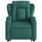 vidaXL Sillón eléctrico reclinable elevable de tela verde oscuro vidaXL Sillón eléctrico reclinable elevable de tela verde oscuro