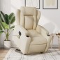 vidaXL Sillón de masaje eléctrico reclinable elevable tela crema vidaXL Sillón de masaje eléctrico reclinable elevable tela crema