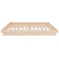 vidaXL Estructura de cama de matrimonio madera maciza 135x190 cm vidaXL Estructura de cama de matrimonio madera maciza 135x190 cm