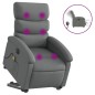 vidaXL Sillón de masaje eléctrico reclinable elevable tela gris oscuro vidaXL Sillón de masaje eléctrico reclinable elevable tela gris oscuro