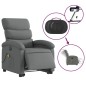 vidaXL Sillón de masaje eléctrico reclinable elevable tela gris oscuro vidaXL Sillón de masaje eléctrico reclinable elevable tela gris oscuro