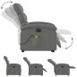 vidaXL Sillón de masaje eléctrico reclinable elevable tela gris oscuro vidaXL Sillón de masaje eléctrico reclinable elevable tela gris oscuro