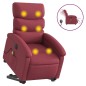 vidaXL Sillón de masaje elevable eléctrico tela rojo tinto vidaXL Sillón de masaje elevable eléctrico tela rojo tinto