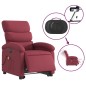 vidaXL Sillón de masaje elevable eléctrico tela rojo tinto vidaXL Sillón de masaje elevable eléctrico tela rojo tinto