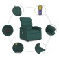 vidaXL Sillón masaje eléctrico reclinable elevable tela verde oscuro vidaXL Sillón masaje eléctrico reclinable elevable tela verde oscuro