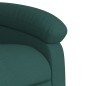 vidaXL Sillón masaje eléctrico reclinable elevable tela verde oscuro vidaXL Sillón masaje eléctrico reclinable elevable tela verde oscuro