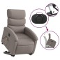 vidaXL Sillón de masaje eléctrico reclinable elevable tela taupé