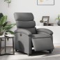 vidaXL Sillón reclinable eléctrico de cuero sintético gris vidaXL Sillón reclinable eléctrico de cuero sintético gris