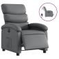 vidaXL Sillón reclinable eléctrico de cuero sintético gris vidaXL Sillón reclinable eléctrico de cuero sintético gris