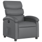 vidaXL Sillón reclinable eléctrico de cuero sintético gris vidaXL Sillón reclinable eléctrico de cuero sintético gris