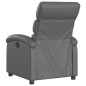 vidaXL Sillón reclinable eléctrico de cuero sintético gris vidaXL Sillón reclinable eléctrico de cuero sintético gris