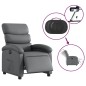 vidaXL Sillón reclinable eléctrico de cuero sintético gris vidaXL Sillón reclinable eléctrico de cuero sintético gris