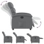 vidaXL Sillón reclinable eléctrico de cuero sintético gris vidaXL Sillón reclinable eléctrico de cuero sintético gris