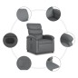 vidaXL Sillón reclinable eléctrico de cuero sintético gris vidaXL Sillón reclinable eléctrico de cuero sintético gris
